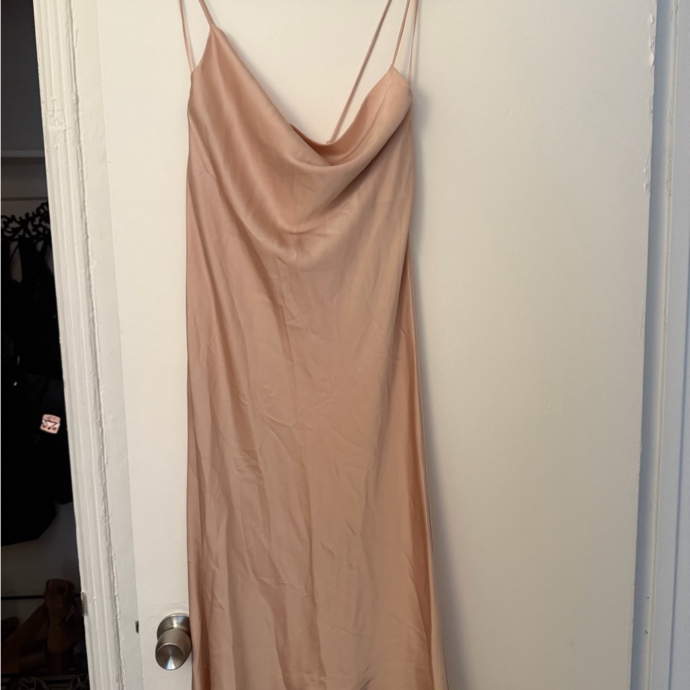 Elegant Peach Slip Dress